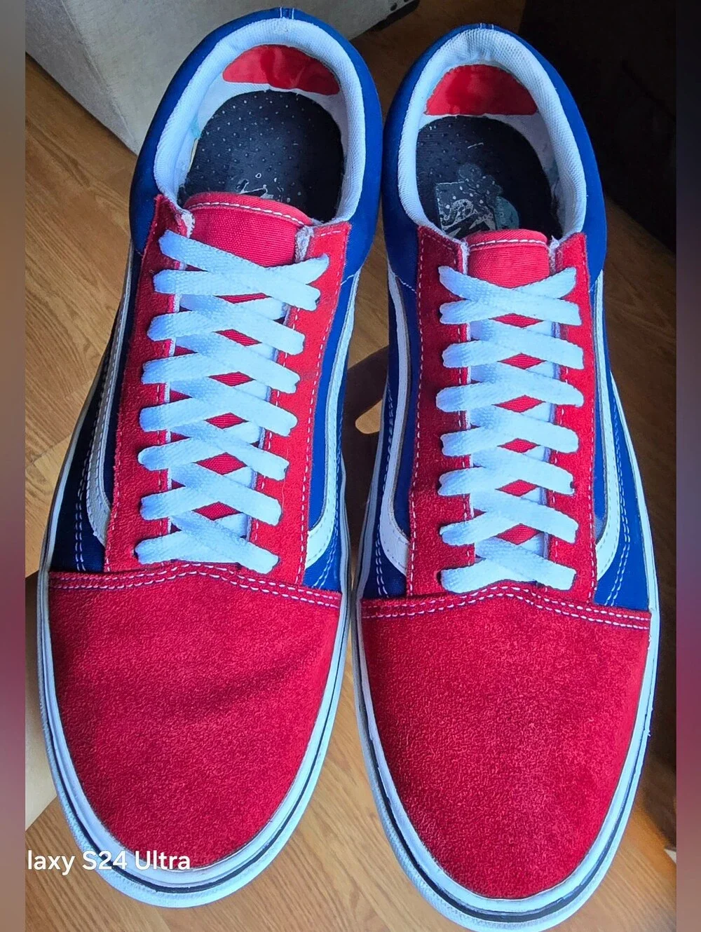 Sz 13.0 Men's VANS OLD SKOOL COMFYCUSH 'Chili Pepper/True Blue' Casual Shoes
